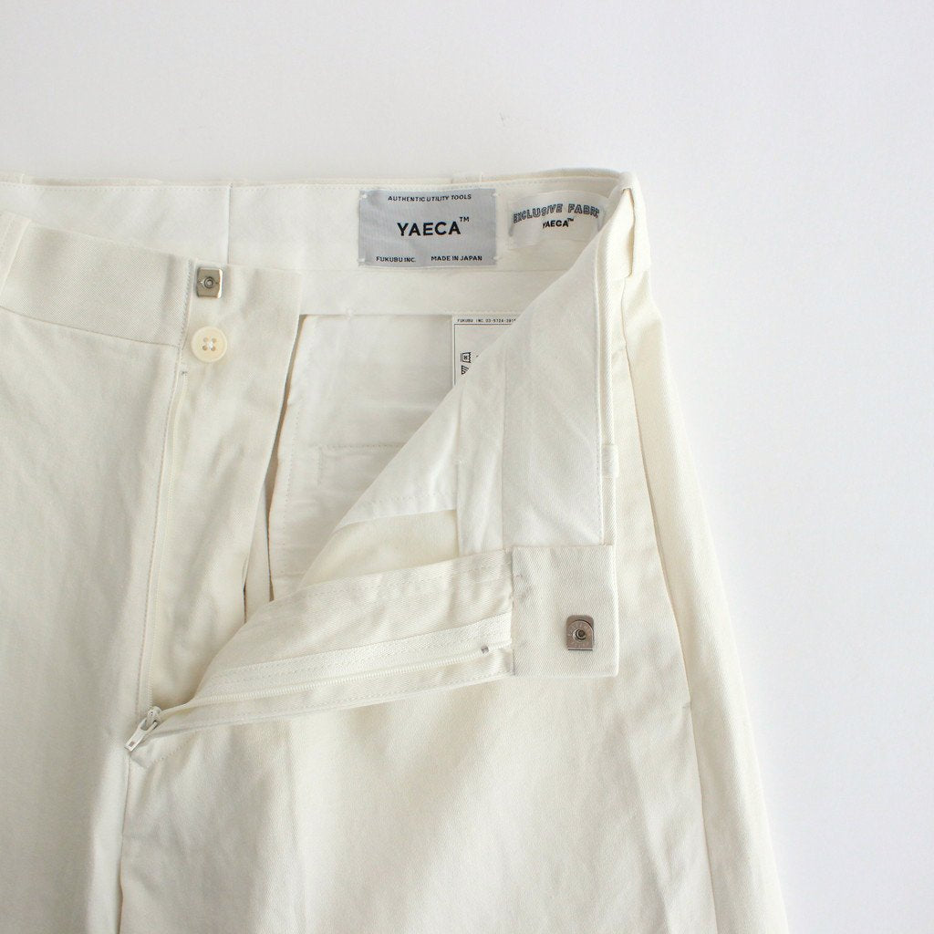 CHINO CLOTH PANTS WIDE TAPERED #WHITE [61607]