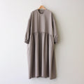 NGSGOP | Polyester Furano Twill Gathered Dress #PALE GREIGE [CW_NC034OP]