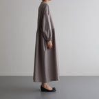 NGSGOP | ポリエステルフラノツイル ギャザーワンピース #PALE GREIGE [CW_NC034OP]