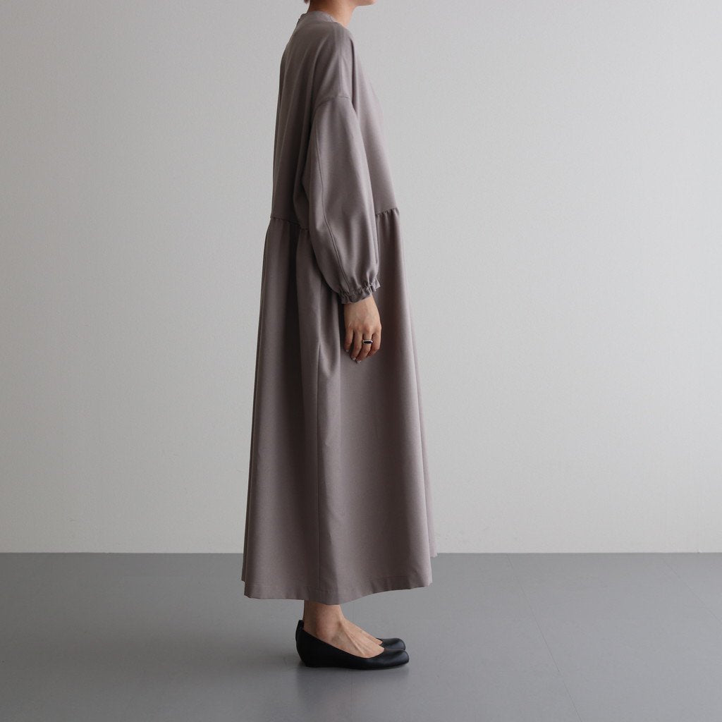 NGSGOP | ポリエステルフラノツイル ギャザーワンピース #PALE GREIGE [CW_NC034OP]