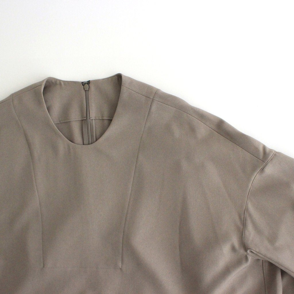 NGSGOP | ポリエステルフラノツイル ギャザーワンピース #PALE GREIGE [CW_NC034OP]