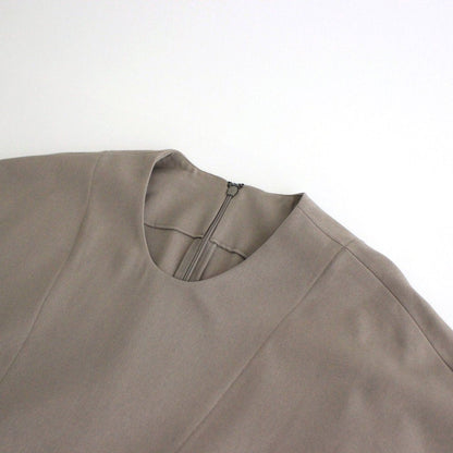 NGSGOP | Polyester Furano Twill Gathered Dress #PALE GREIGE [CW_NC034OP]