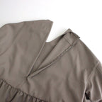 NGSGOP | ポリエステルフラノツイル ギャザーワンピース #PALE GREIGE [CW_NC034OP]