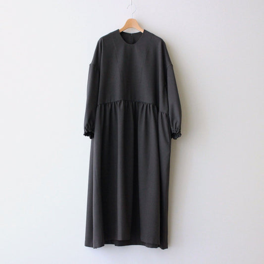 NGSGOP | Polyester Furano Twill Gathered Dress #GRAPHITE GRAY [CW_NC034OP]