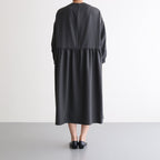 NGSGOP | ポリエステルフラノツイル ギャザーワンピース #GRAPHITE GREY [CW_NC034OP]