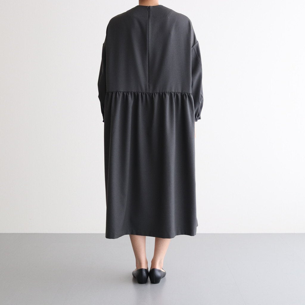 NGSGOP | ポリエステルフラノツイル ギャザーワンピース #GRAPHITE GREY [CW_NC034OP]