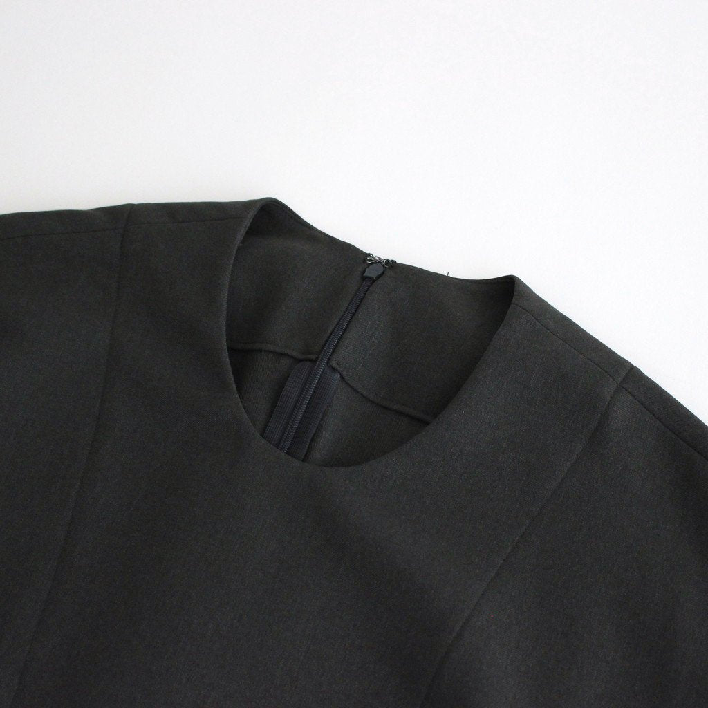 NGSGOP | ポリエステルフラノツイル ギャザーワンピース #GRAPHITE GREY [CW_NC034OP]