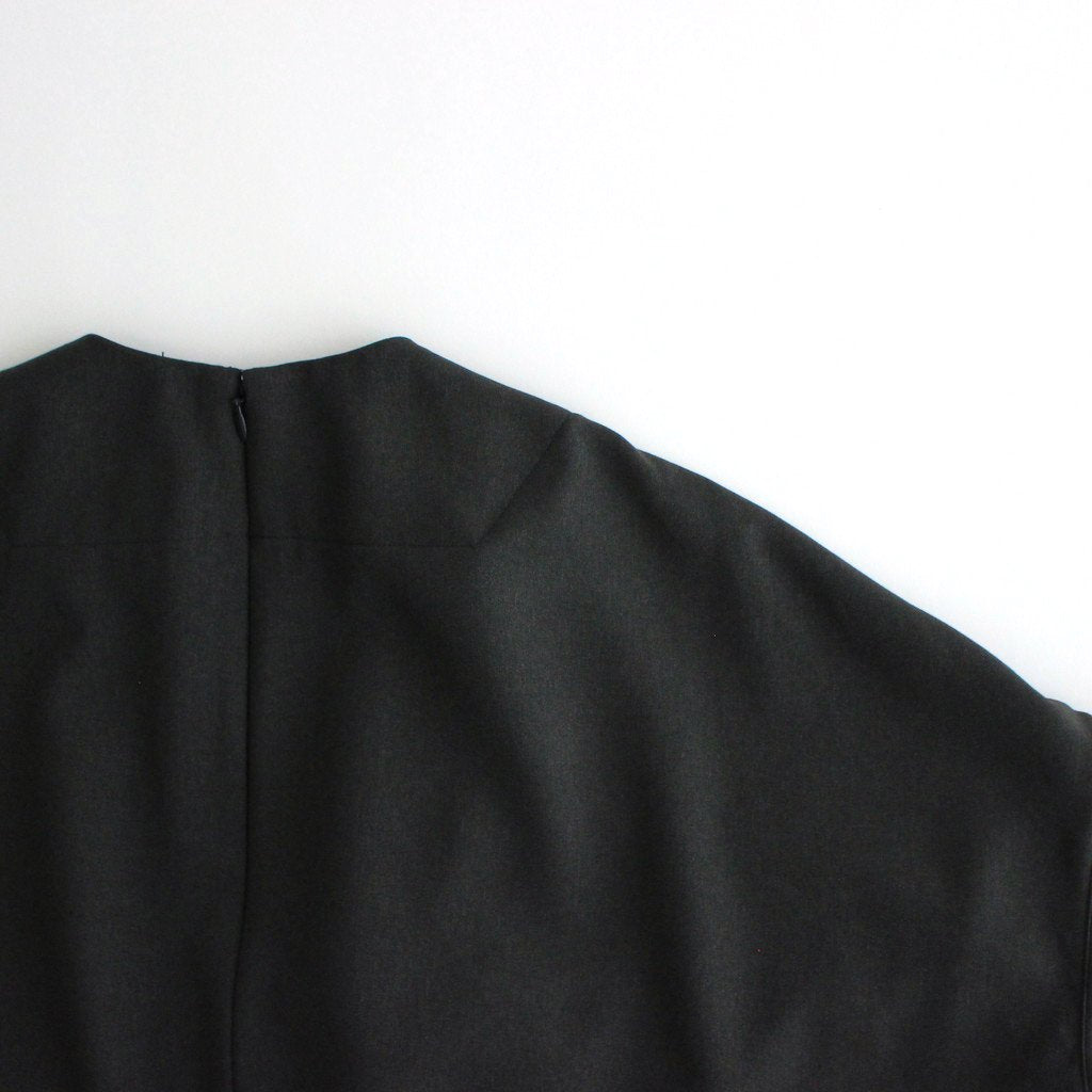 NGSGOP | ポリエステルフラノツイル ギャザーワンピース #GRAPHITE GREY [CW_NC034OP]