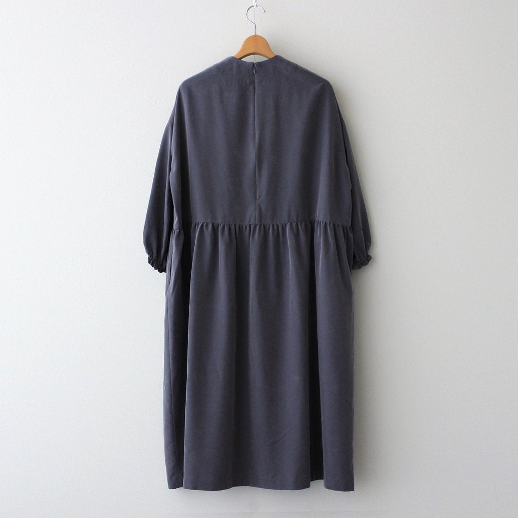 NGSGOP | フィブリルテンセル・ポプリン ギャザーワンピース #SLATE GREY [CW_NC107OP]