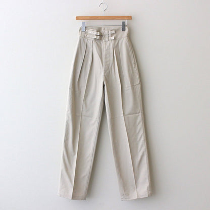 DOUBLE BELTED GURKHA TROUSERS #IVORY [L2102-PT001]