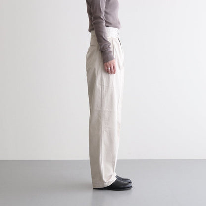 DOUBLE BELTED GURKHA TROUSERS #IVORY [L2102-PT001]