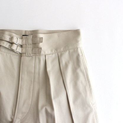 DOUBLE BELTED GURKHA TROUSERS #IVORY [L2102-PT001]