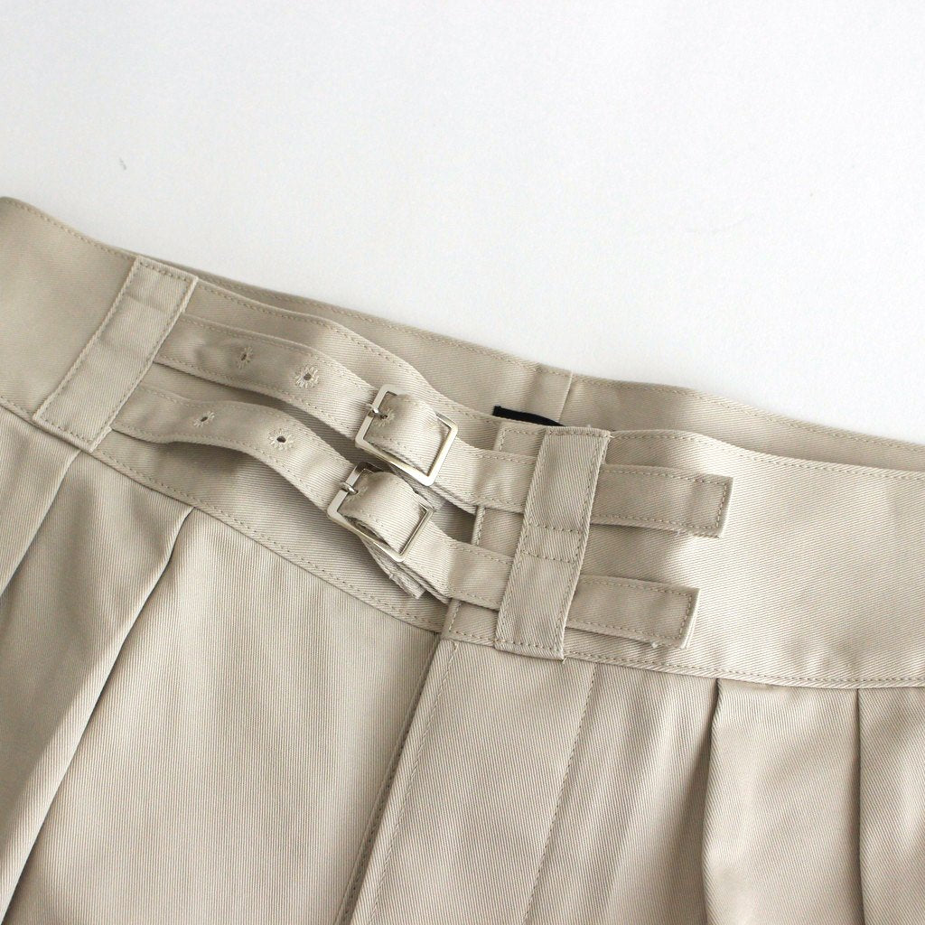 DOUBLE BELTED GURKHA TROUSERS #IVORY [L2102-PT001]