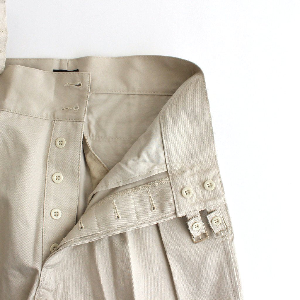 DOUBLE BELTED GURKHA TROUSERS #IVORY [L2102-PT001]