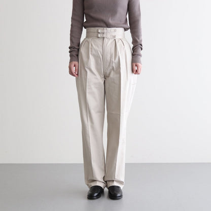 DOUBLE BELTED GURKHA TROUSERS #IVORY [L2102-PT001]