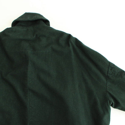 FBBBL | Flannel Rayon Garment Dye Long Blouson #DEEP GREEN [CW_FR026JK]