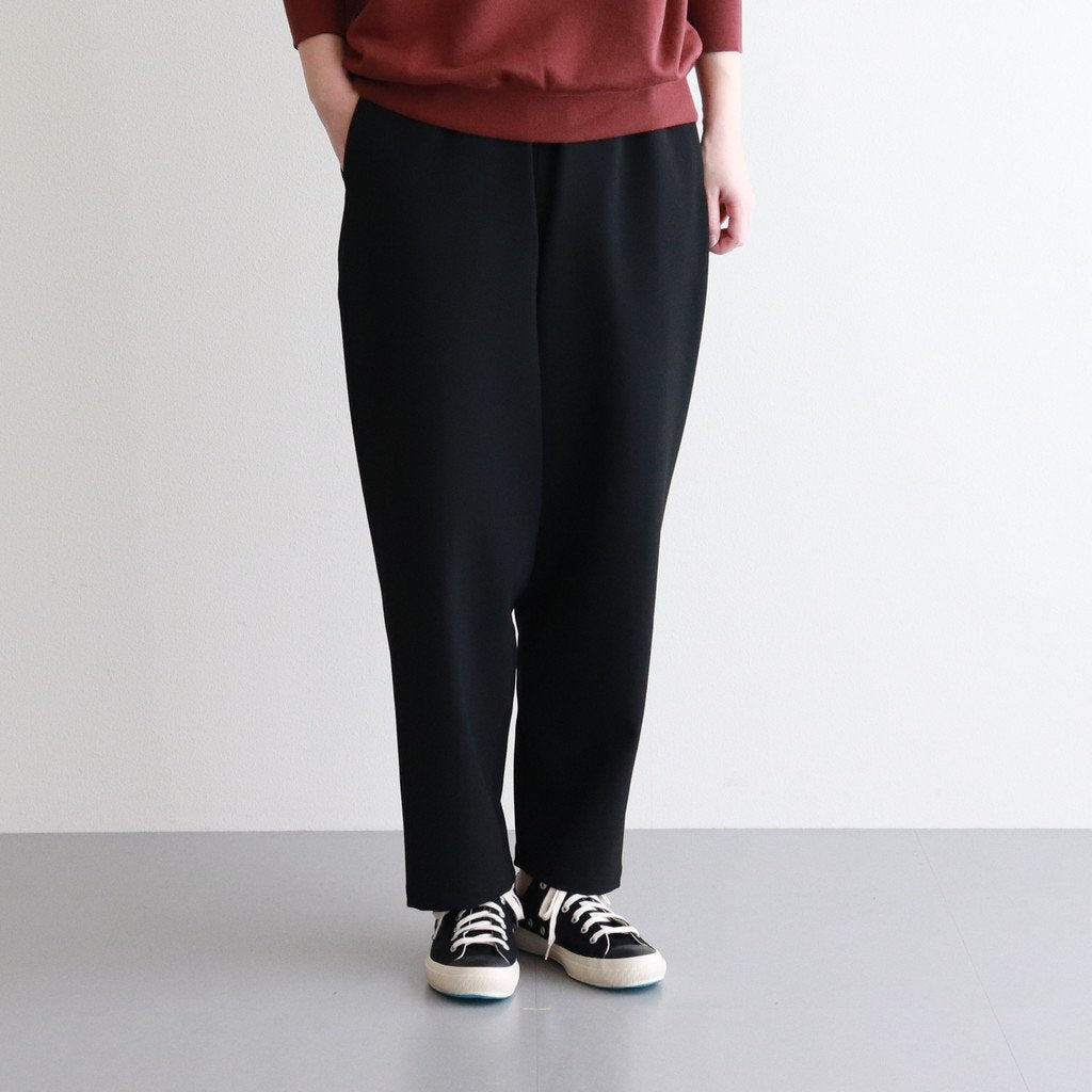 NTMPT | ヘヴィー ポリエステル ダブルクロス 2WAY ストレッチ ストレートイージーパンツ #BLACK [CW_NC164PF]