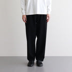 NTMPT | ヘヴィー ポリエステル ダブルクロス 2WAY ストレッチ ストレートイージーパンツ #BLACK [CW_NC164PF]