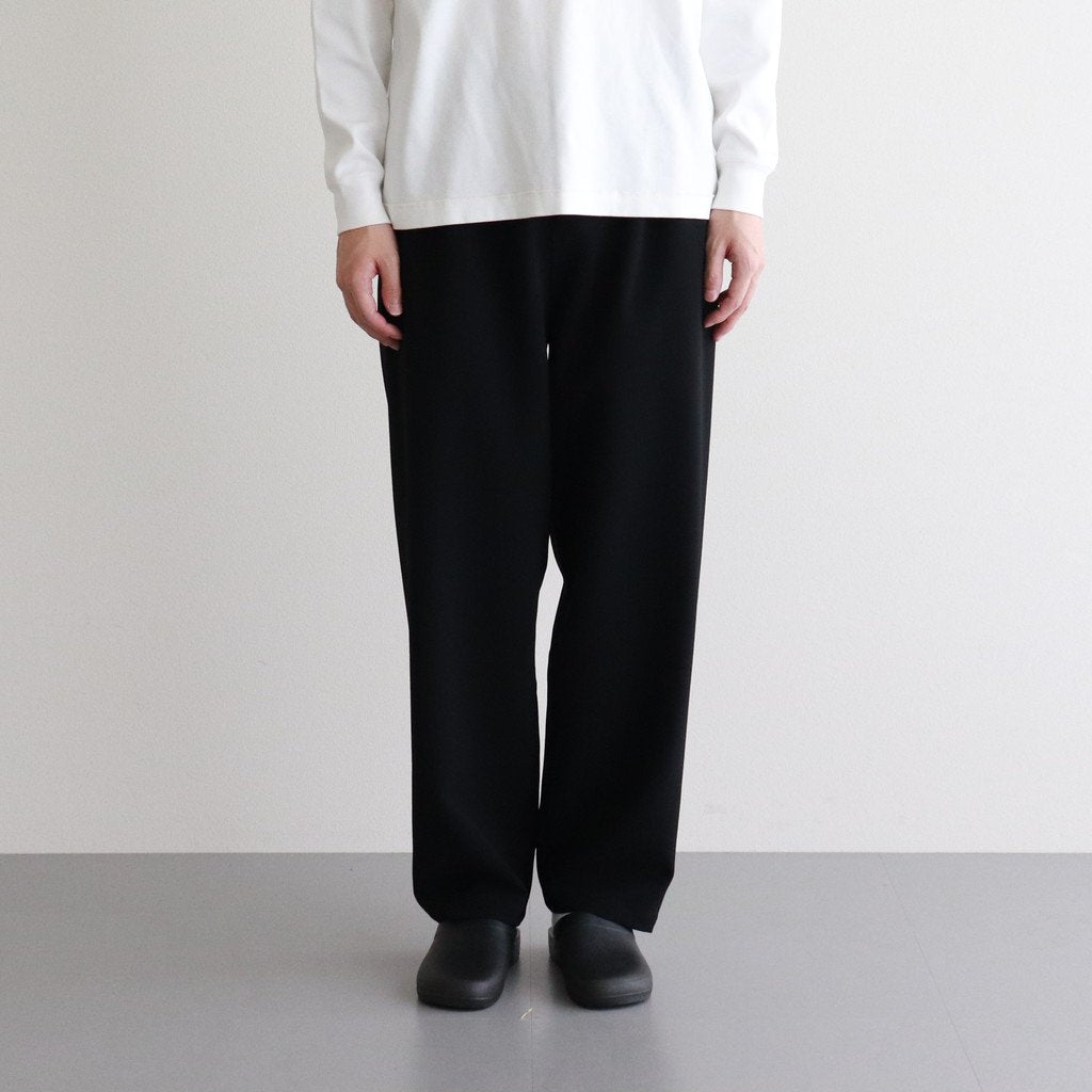 NTMPT | ヘヴィー ポリエステル ダブルクロス 2WAY ストレッチ ストレートイージーパンツ #BLACK [CW_NC164PF]