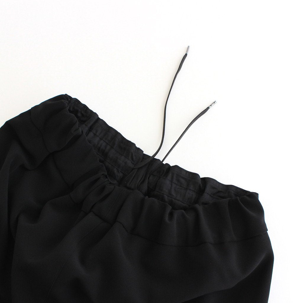 NTMPT | ヘヴィー ポリエステル ダブルクロス 2WAY ストレッチ ストレートイージーパンツ #BLACK [CW_NC164PF]