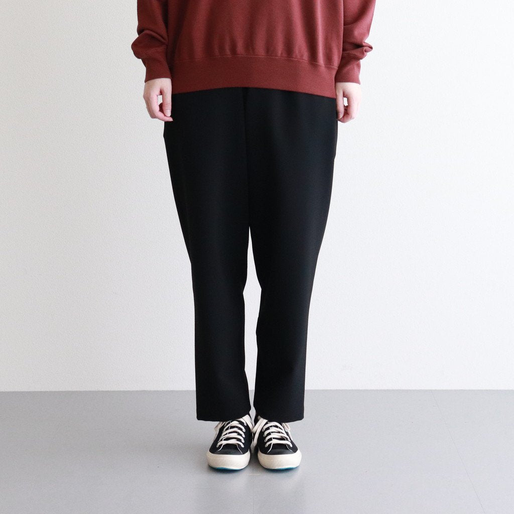 NTMPT | ヘヴィー ポリエステル ダブルクロス 2WAY ストレッチ ストレートイージーパンツ #BLACK [CW_NC164PF]