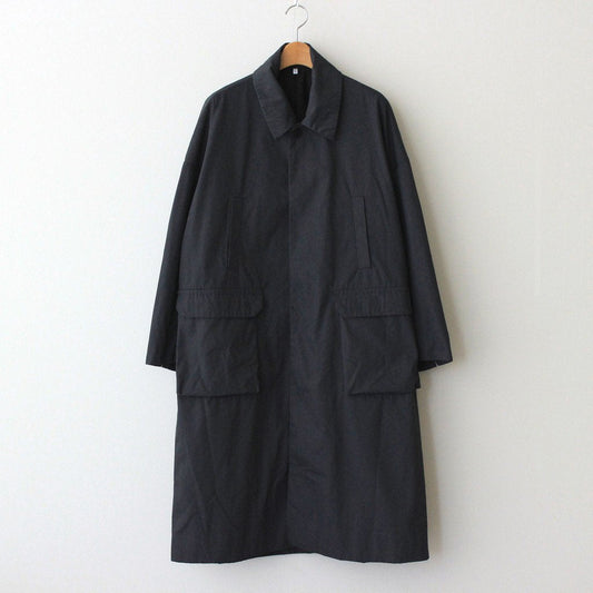 FSOCT | High twist TC gabardine stainless steel collar coat #MELANGE DARK GRAY [CW_FR082CT]
