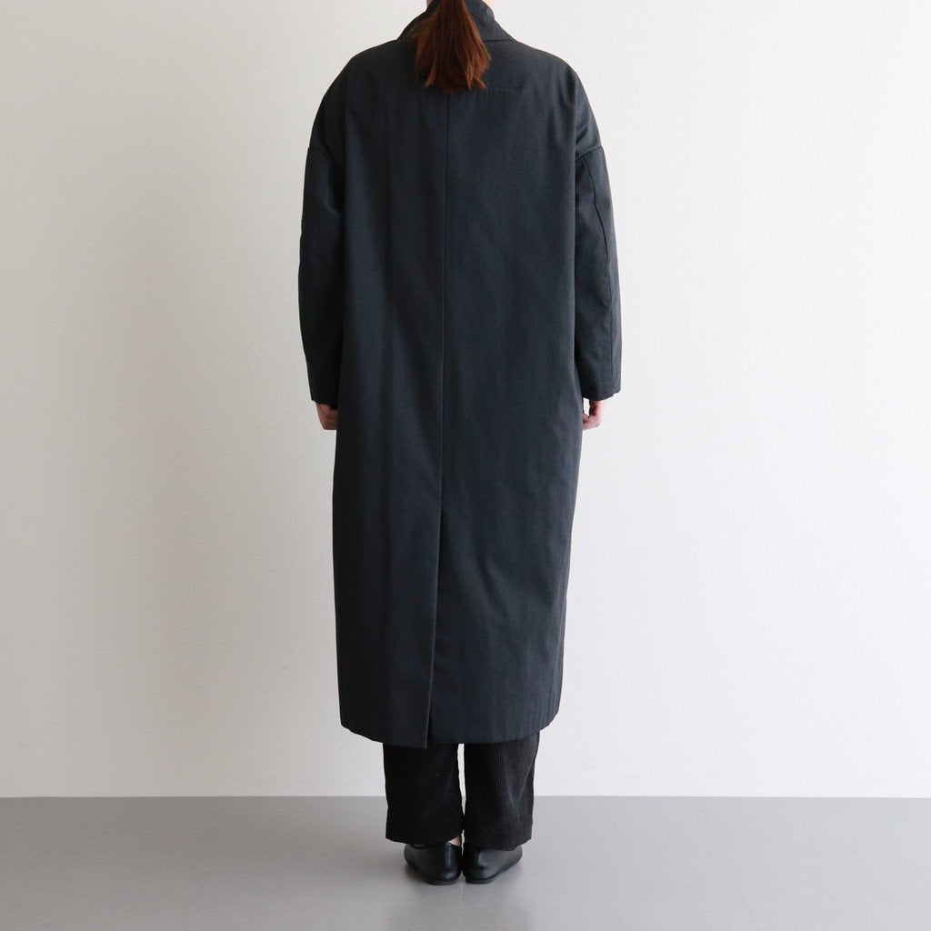 FSOCT | High twist TC gabardine stainless steel collar coat #MELANGE DARK GRAY [CW_FR082CT]