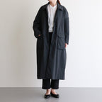 FSOCT | High twist TC gabardine stainless steel collar coat #MELANGE DARK GRAY [CW_FR082CT]