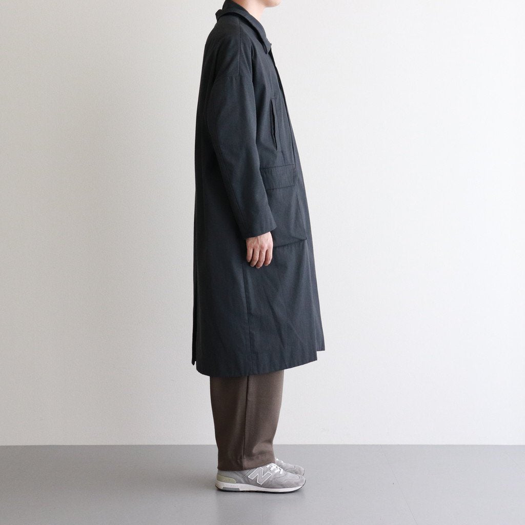 FSOCT | High twist TC gabardine stainless steel collar coat #MELANGE DARK GRAY [CW_FR082CT]