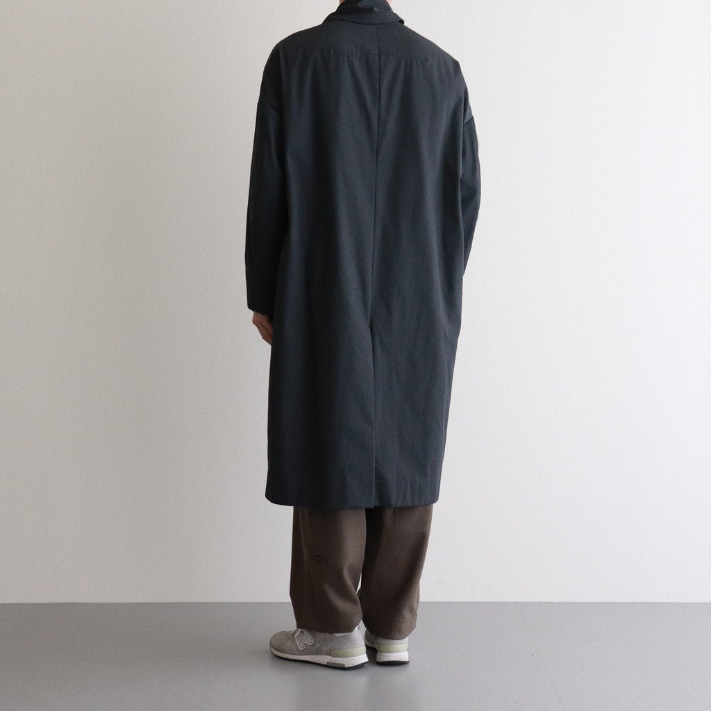 FSOCT | High twist TC gabardine stainless steel collar coat #MELANGE DARK GRAY [CW_FR082CT]