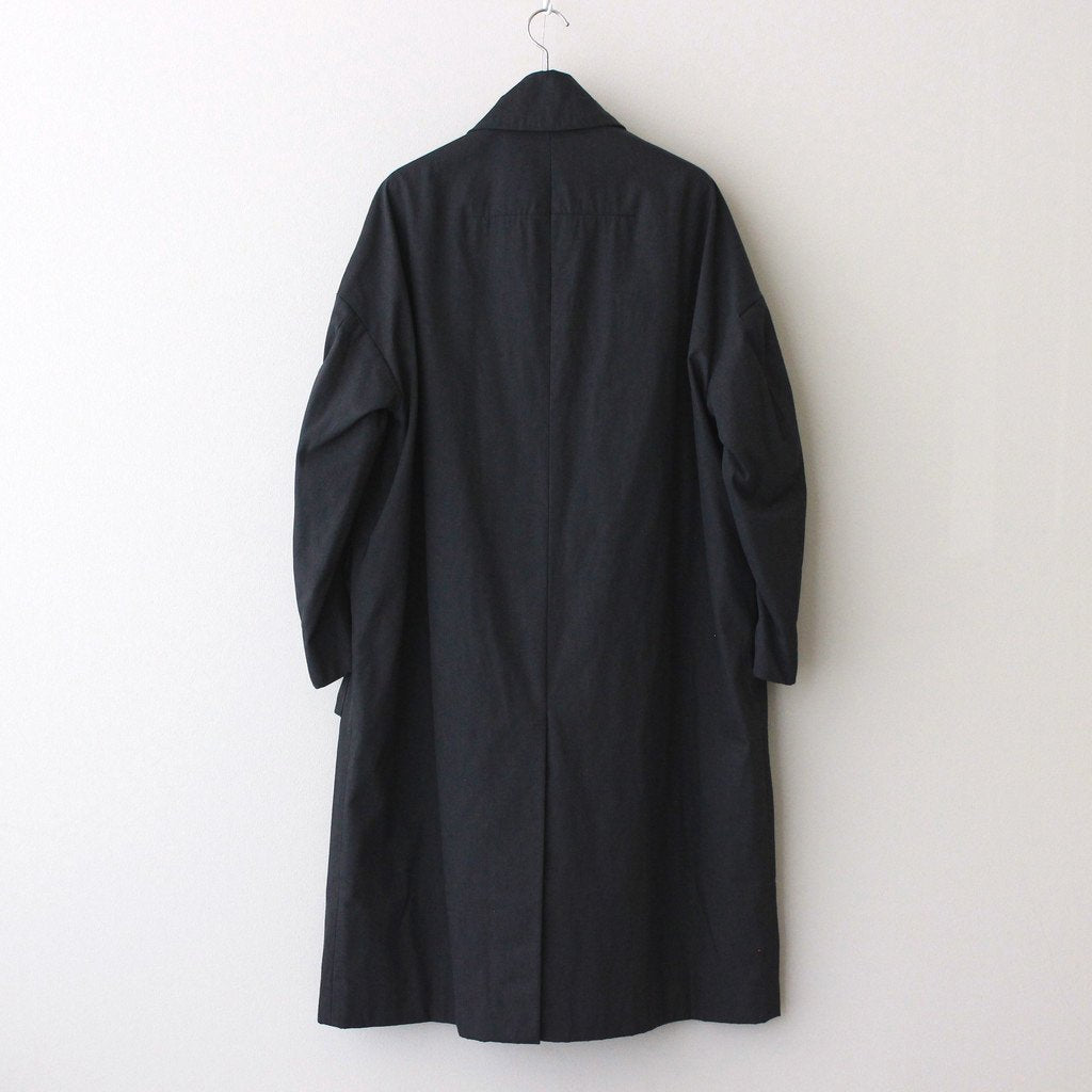FSOCT | High twist TC gabardine stainless steel collar coat #MELANGE DARK GRAY [CW_FR082CT]