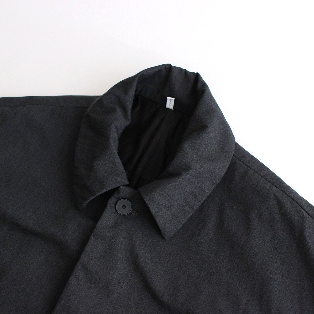 FSOCT | High twist TC gabardine stainless steel collar coat #MELANGE DARK GRAY [CW_FR082CT]