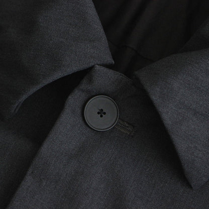 FSOCT | High twist TC gabardine stainless steel collar coat #MELANGE DARK GRAY [CW_FR082CT]