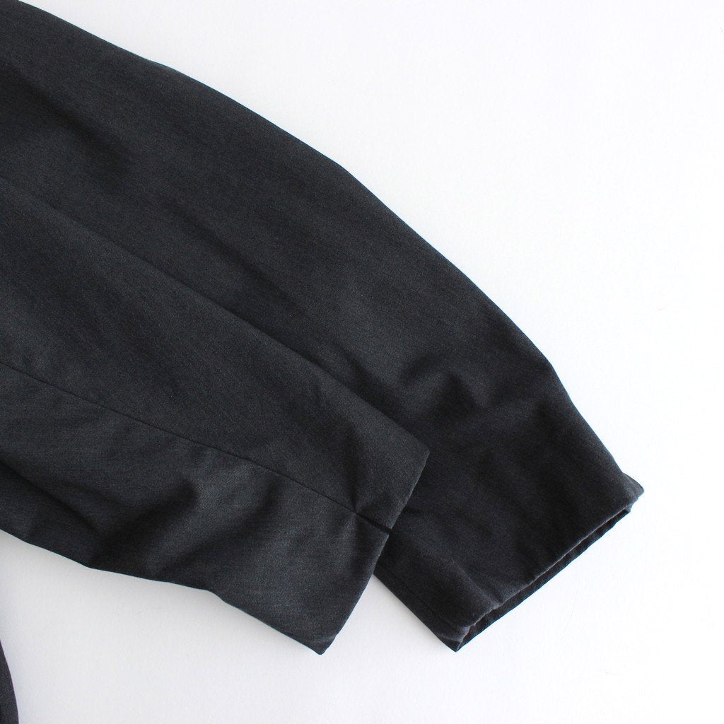 FSOCT | High twist TC gabardine stainless steel collar coat #MELANGE DARK GRAY [CW_FR082CT]