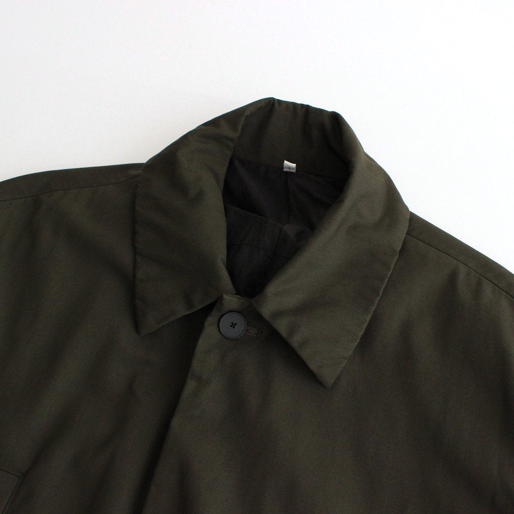 FSOCT | High twist TC gabardine collar coat #OLIVE [CW_FR082CT]