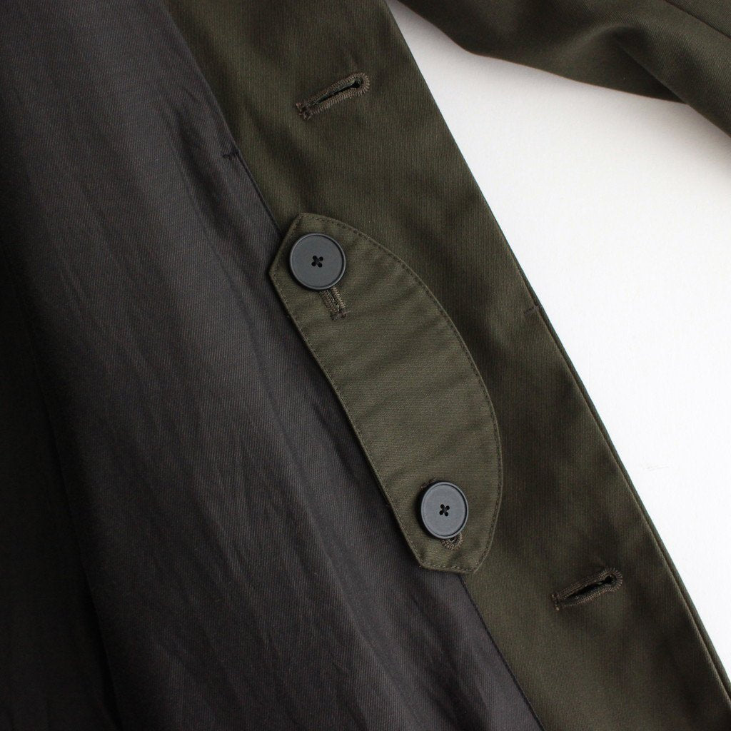 FSOCT | High Twist TC Gabardine Stencil Collar Coat #OLIVE [CW_FR082CT]