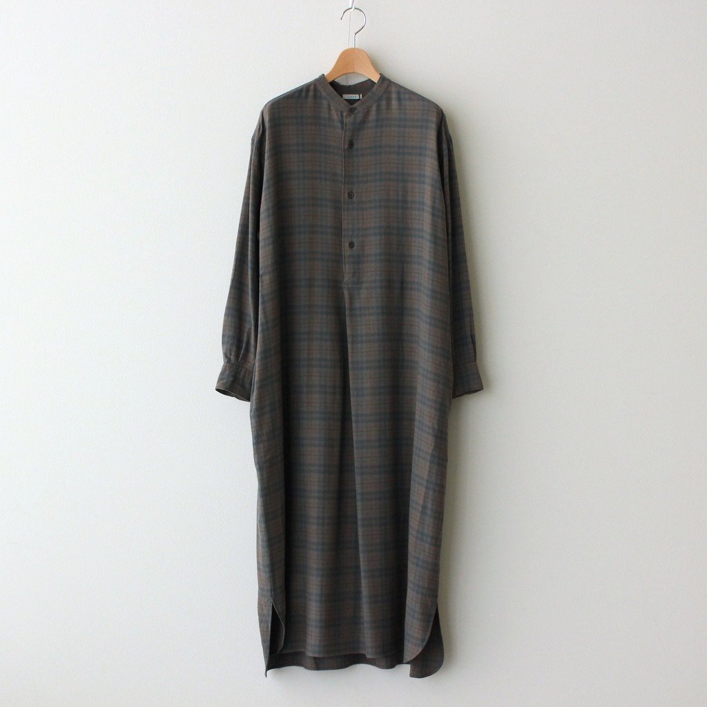 BAND COLLAR PULLOVER DRESS #SAGE GREEN [L2102-DR001]