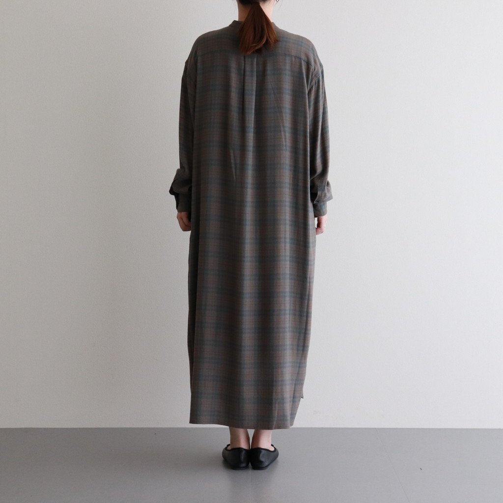 BAND COLLAR PULLOVER DRESS #SAGE GREEN [L2102-DR001]