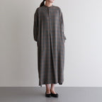 BAND COLLAR PULLOVER DRESS #SAGE GREEN [L2102-DR001]