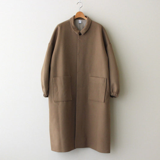 NGOCT｜Super 100's Wool Short Beaver Cross Stainless Steel Collar Overcoat #BISCUIT [CW_NC153CT]