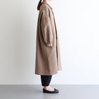 NGOCT｜スーパー100'sウール ショートビーバークロス ステンカラーオーバーコート #BISCUIT [CW_NC153CT]