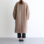 NGOCT｜スーパー100'sウール ショートビーバークロス ステンカラーオーバーコート #BISCUIT [CW_NC153CT]