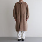 NGOCT｜スーパー100'sウール ショートビーバークロス ステンカラーオーバーコート #BISCUIT [CW_NC153CT]