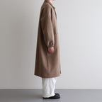 NGOCT｜スーパー100'sウール ショートビーバークロス ステンカラーオーバーコート #BISCUIT [CW_NC153CT]