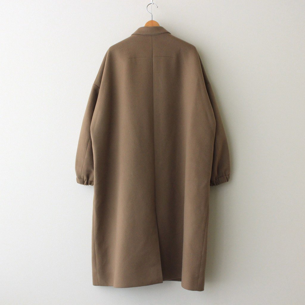 NGOCT｜スーパー100'sウール ショートビーバークロス ステンカラーオーバーコート #BISCUIT [CW_NC153CT]