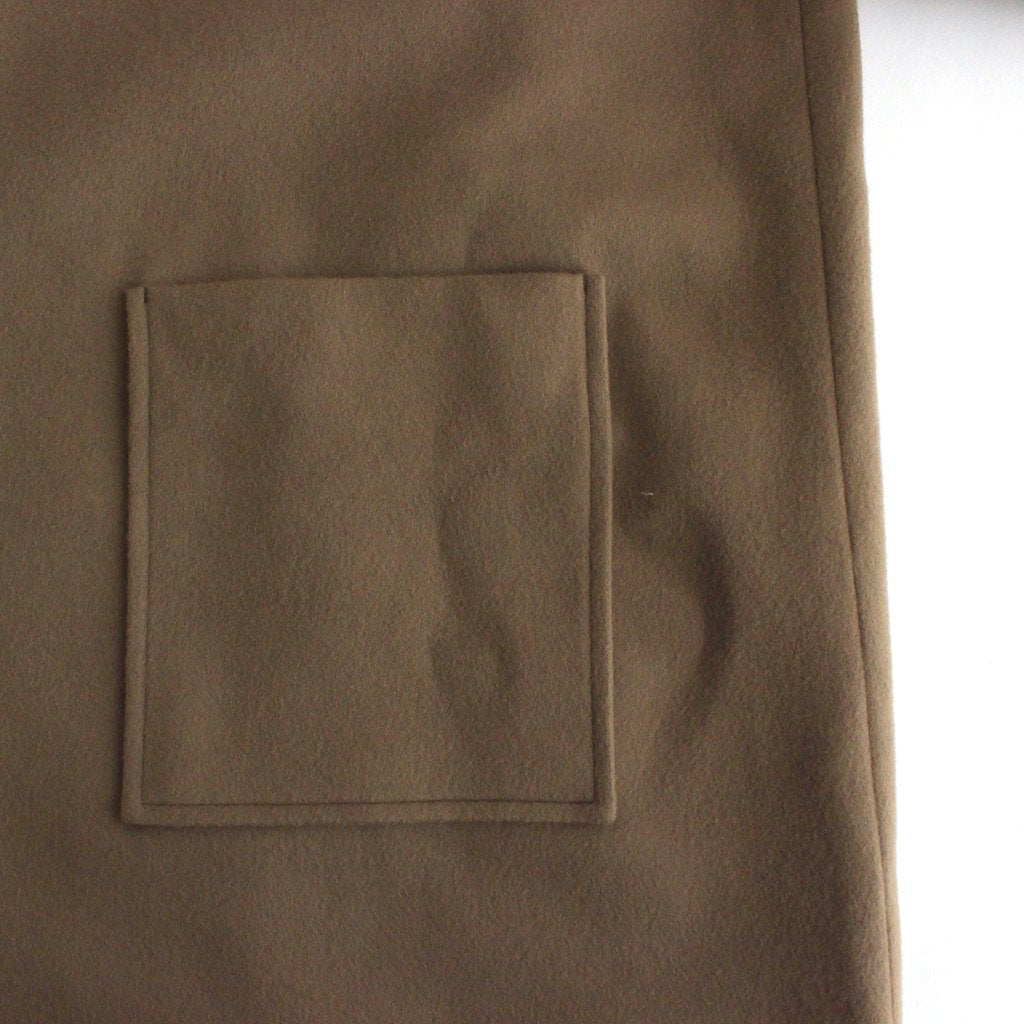 NGOCT｜スーパー100'sウール ショートビーバークロス ステンカラーオーバーコート #BISCUIT [CW_NC153CT]