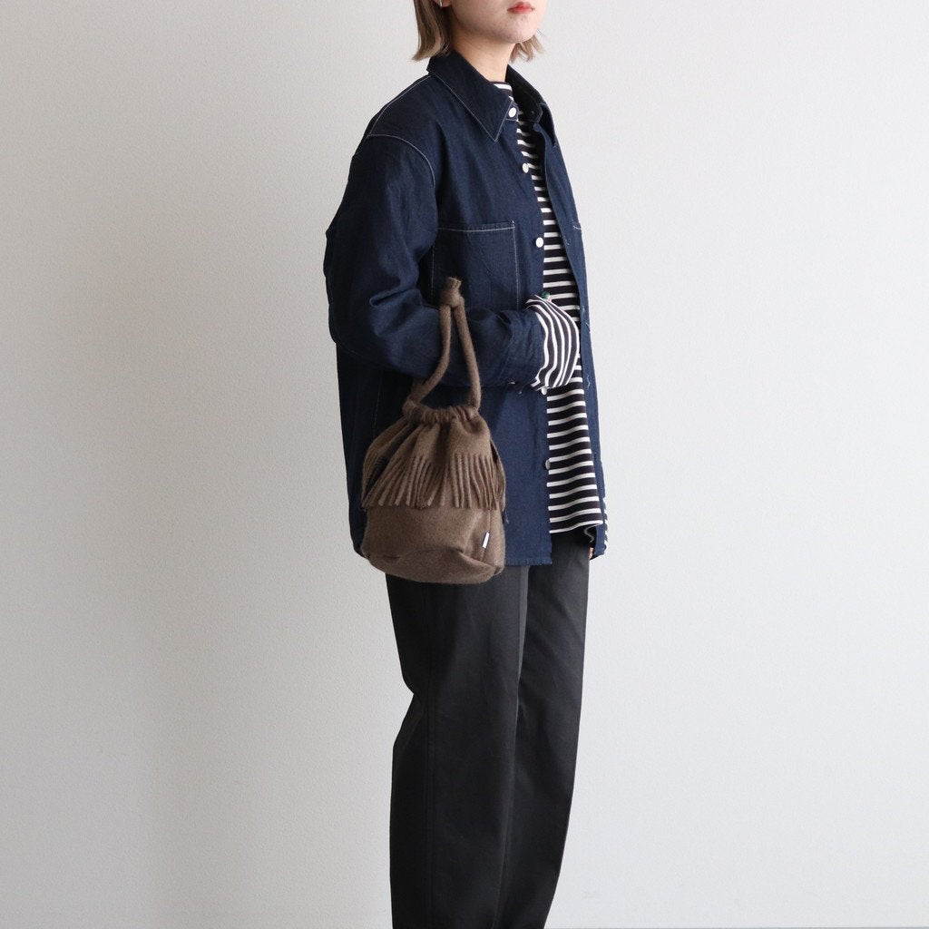 YAK FLEECE PURSE #BROWN [PR21AW-BG026]