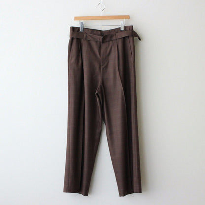 HIGH WAIST BELTED PANTS #BROWN [YK21AW0255P]