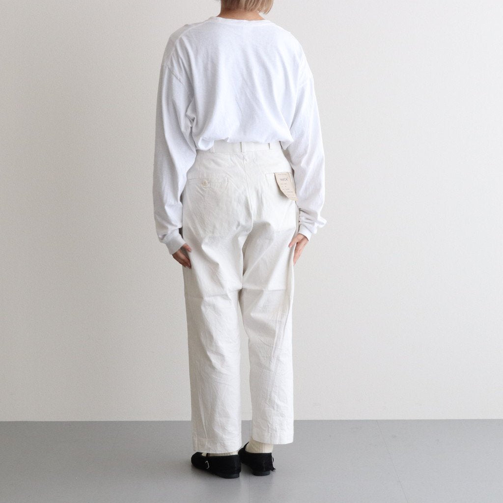 CHINO CLOTH PANTS WIDE STARIGHT #WHITE [61651]