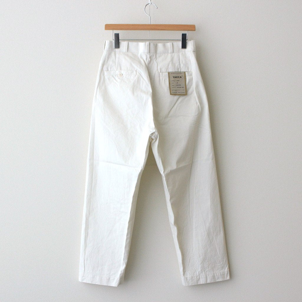CHINO CLOTH PANTS WIDE STARIGHT #WHITE [61651]